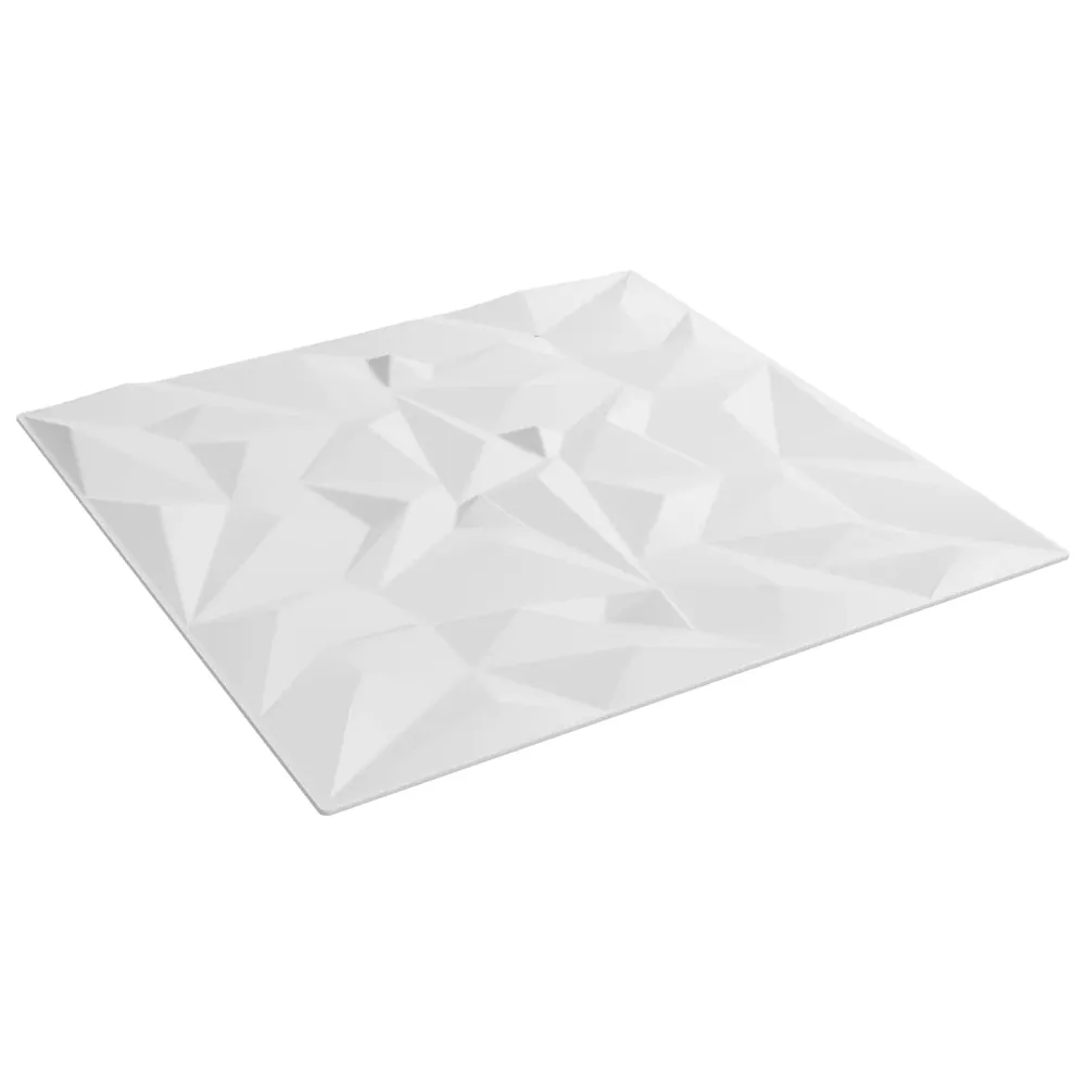vidaXL Fali panelek 48 pcs Fehér 50 x 50 cm XPS Hab