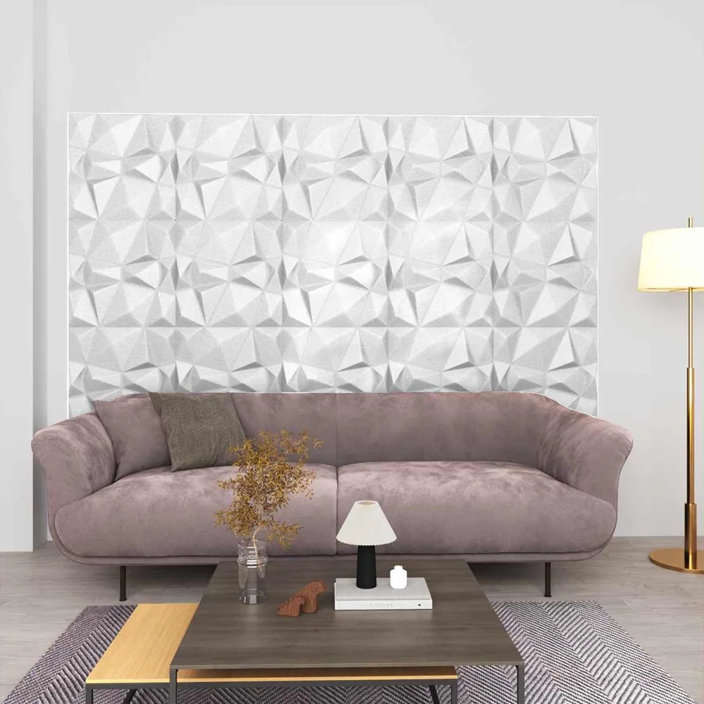 vidaXL Fali panelek 24 pcs Gyémánt Fehér 50 x 50 cm XPS Hab