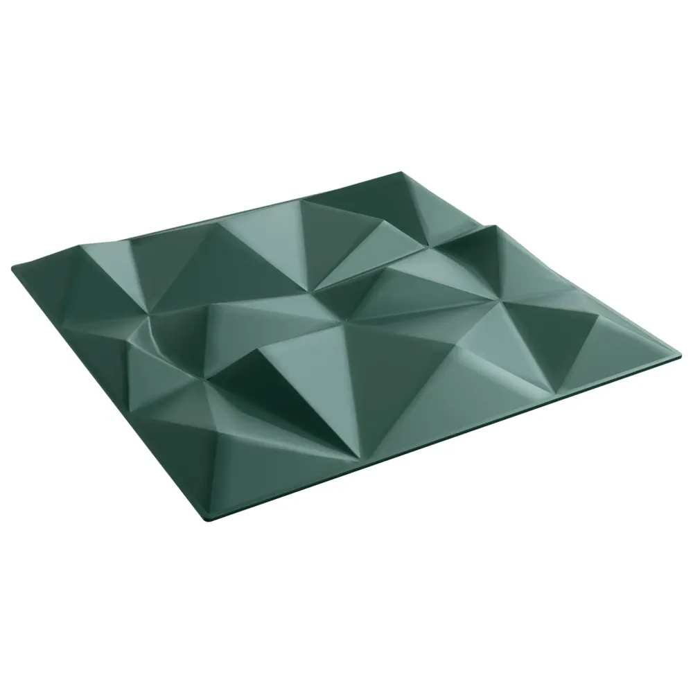 vidaXL Fali panelek 12 pcs Gyémánt Zöld 50 x 50 cm XPS Hab