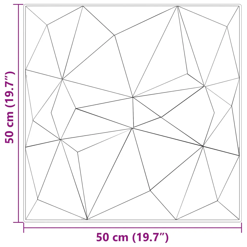 vidaXL Fali panelek 12 pcs Gyémánt Zöld 50 x 50 cm XPS Hab