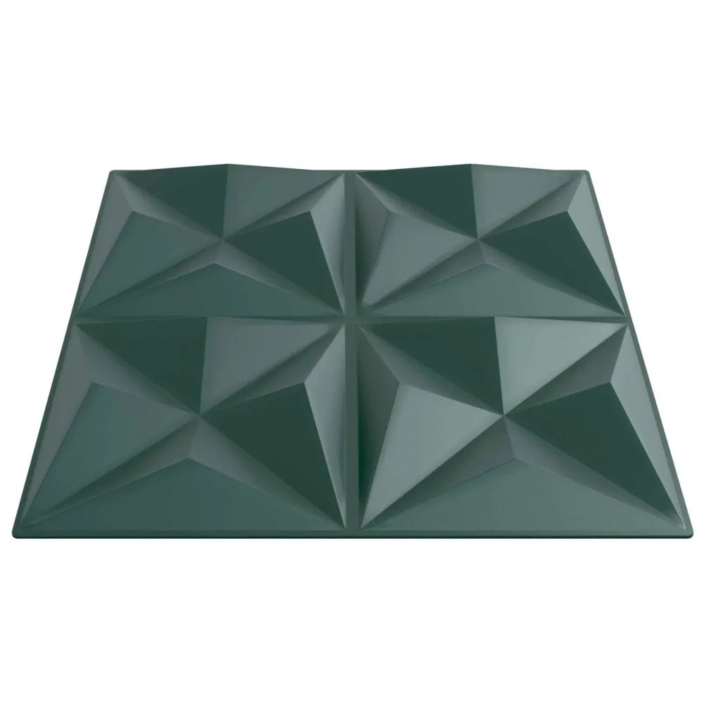 vidaXL Fali panelek 12 pcs Origami Zöld 50 x 50 cm XPS Hab