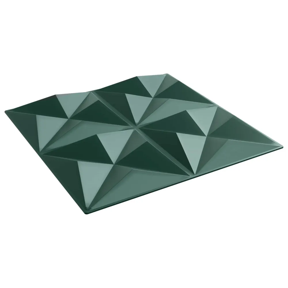 vidaXL Fali panelek 24 pcs Origami Zöld 50 x 50 cm XPS Hab