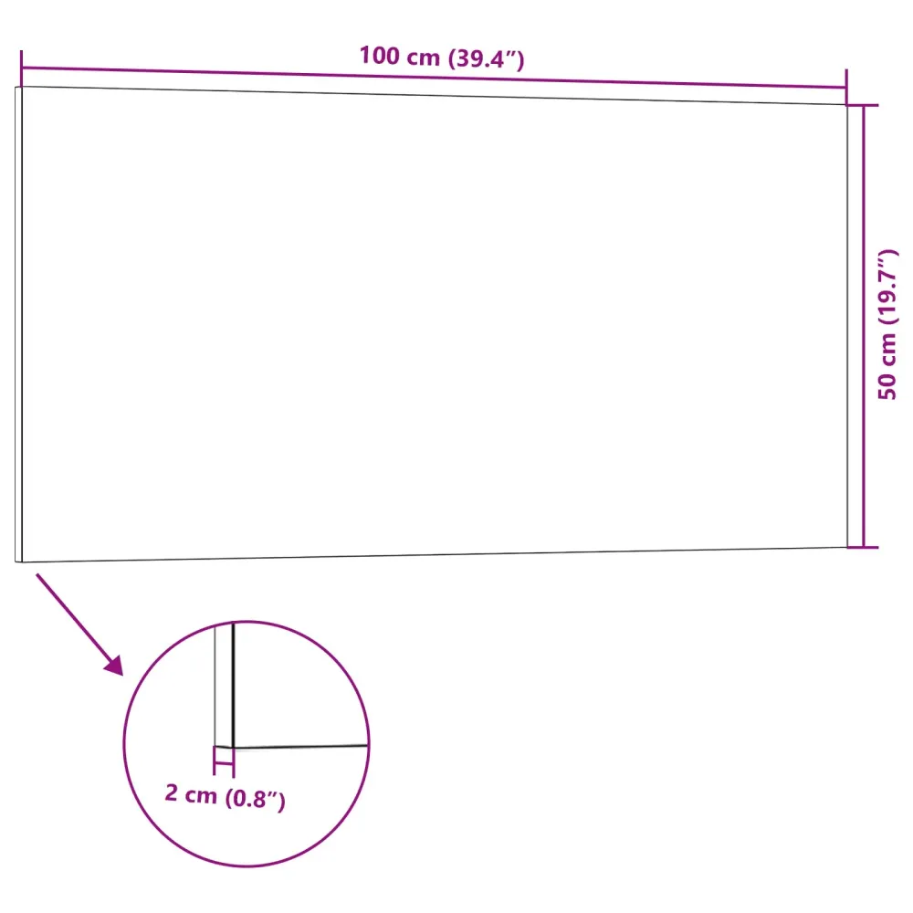 vidaXL Fali panelek 10 pcs Sötét Barna 100 x 50 cm EPS Hab