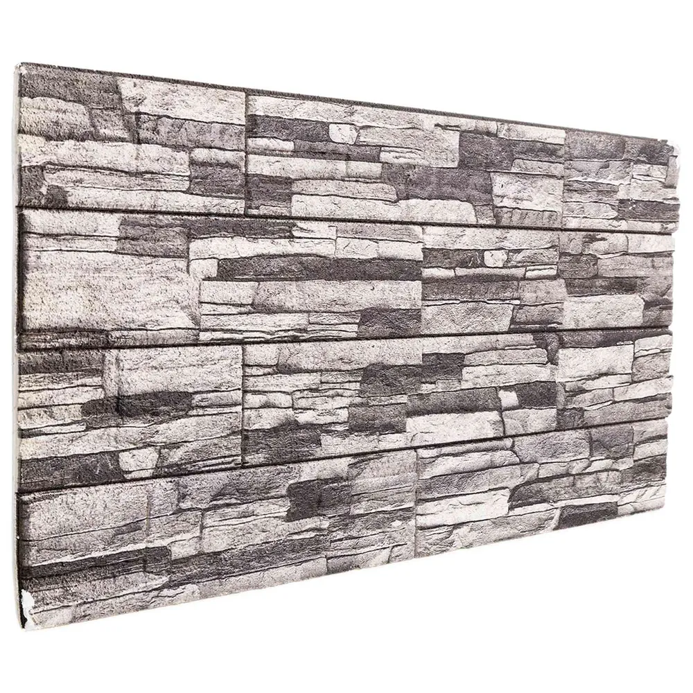 vidaXL Fali panelek 10 pcs Sötét szürke és világos szürke 100 x 50 cm