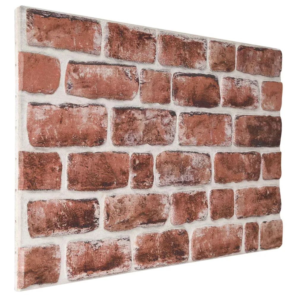 vidaXL Fali panelek 10 pcs Sötétbarna és fehér 100 x 50 cm EPS Hab