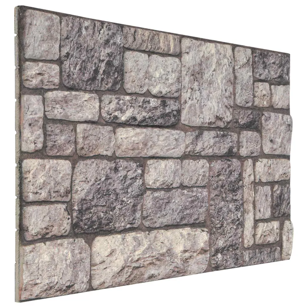 vidaXL Fali panelek 10 pcs Szürke és Fehér 100 x 50 cm EPS Hab