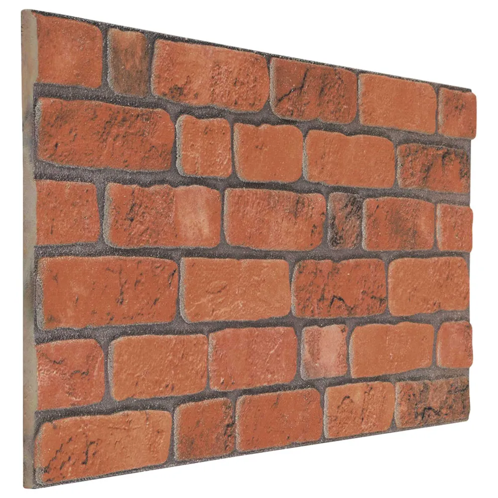 vidaXL Fali panelek 10 pcs Terrakotta 100 x 50 cm EPS Hab