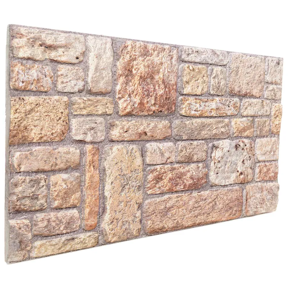 vidaXL Fali panelek 10 pcs Világosbarna és Fehér 100 x 50 cm EPS Hab