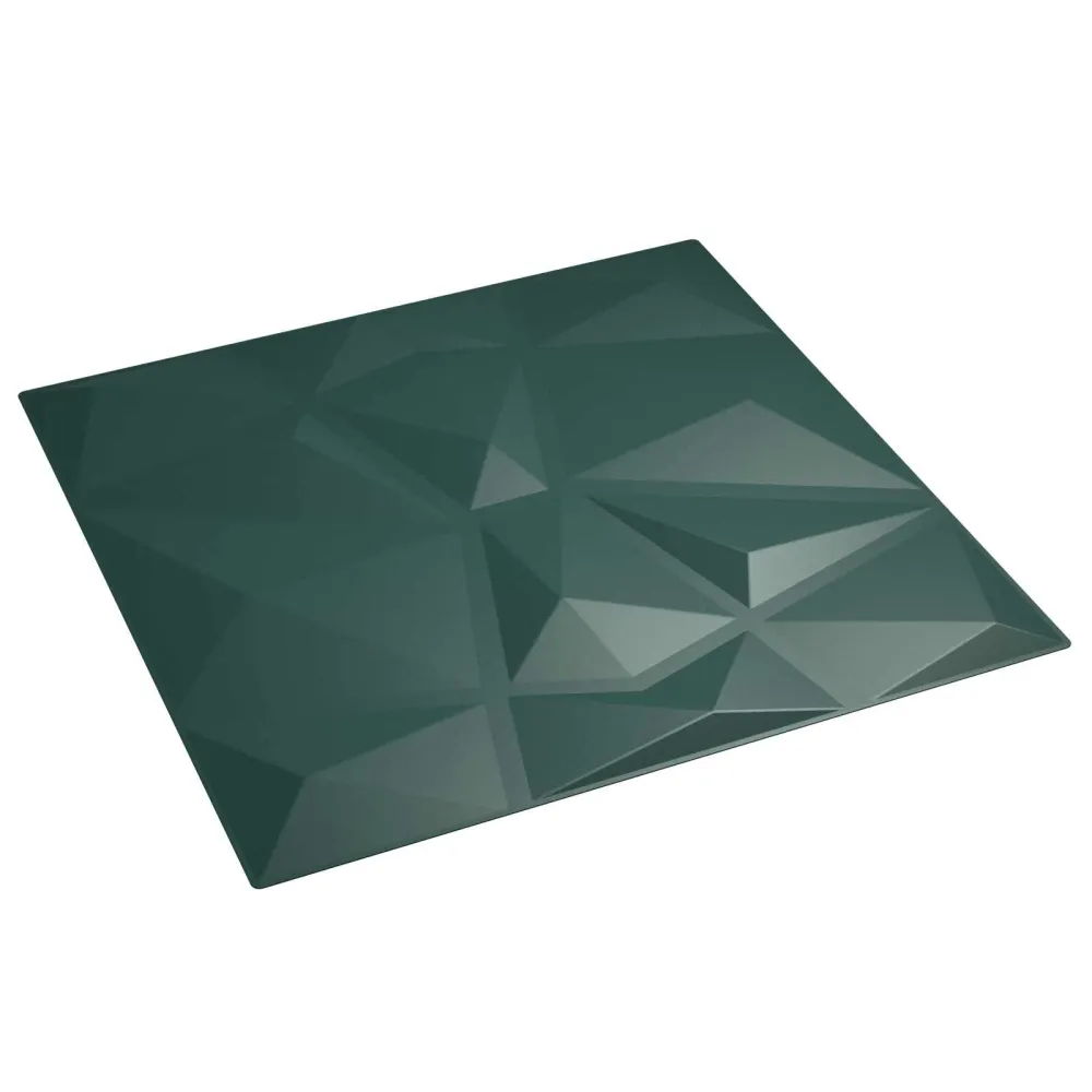 vidaXL Fali panelek 48 pcs Zöld 50 x 50 cm XPS Hab