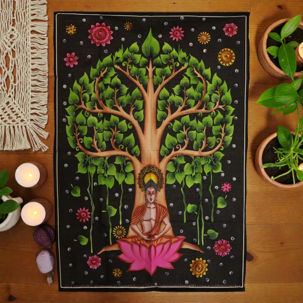 Pamut falikép (70x110cm) – Buddha Bodhi fa