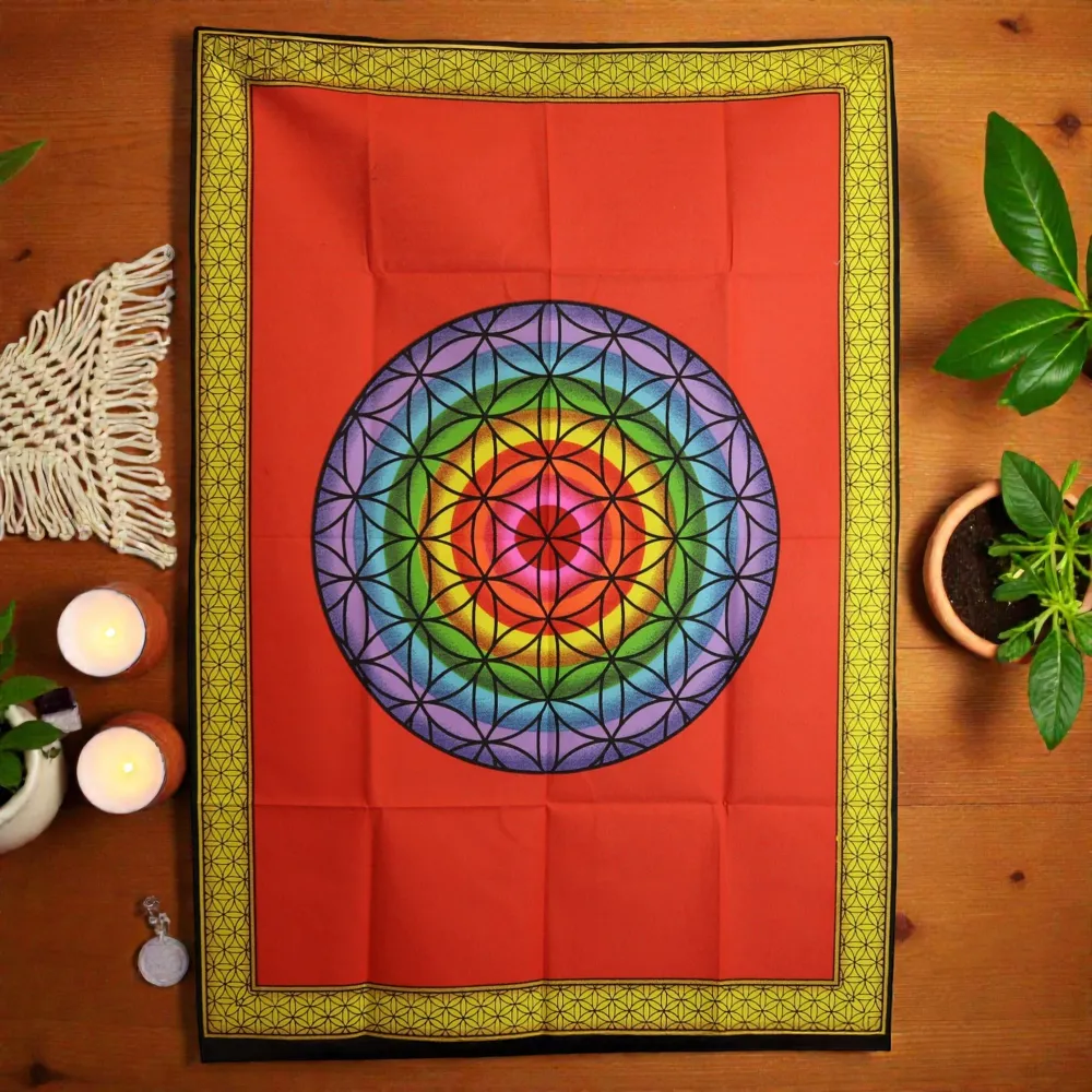 Pamut falikép (70x110cm) – Szivárvány Élet Virága