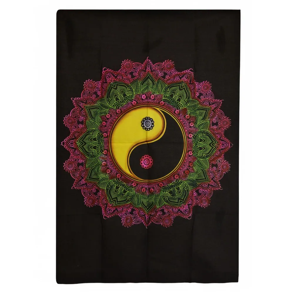 Pamut falikép (70x110cm) – Ying & Yang mandala