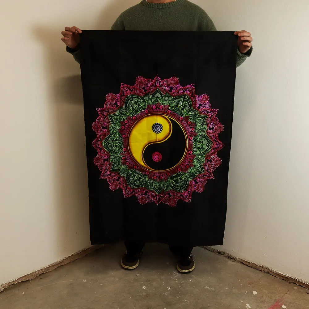 Pamut falikép (70x110cm) – Ying & Yang mandala