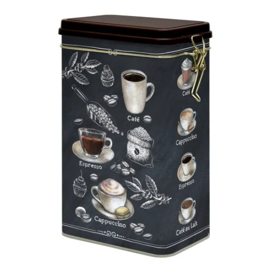 Kávés fémdoboz Barista