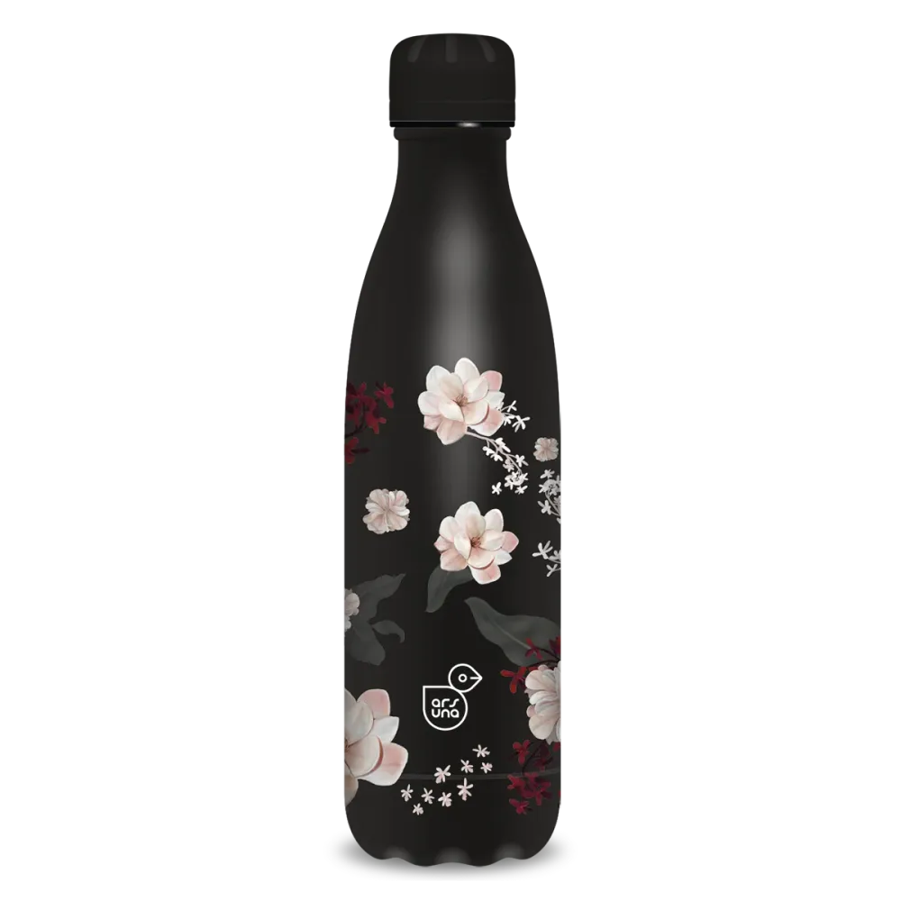 Ars Una duplafalú fémkulacs termosz Flowery Black ( 500ml )
