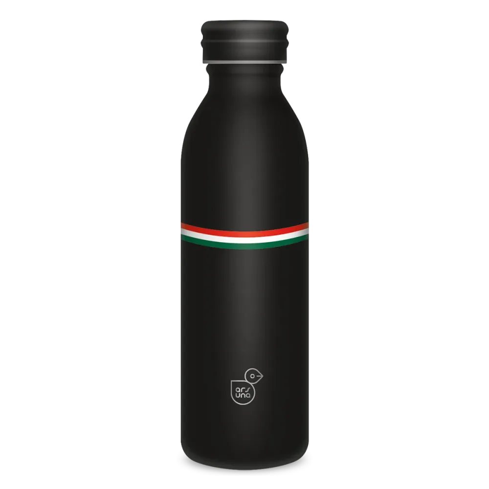 Ars Una duplafalúfémkulacs termosz Flag - Black ( 600ml )