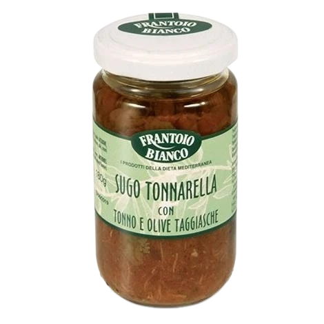 Tonnarella szósz tonhallal és Taggiasca olajbogyóval, 180 g