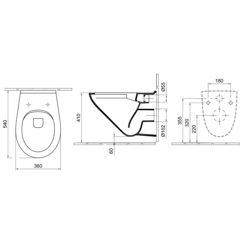 Alföldi Optic WC csésze fali, mélyöblítésű, Cleanflush + Easyplus 7047-R0R1