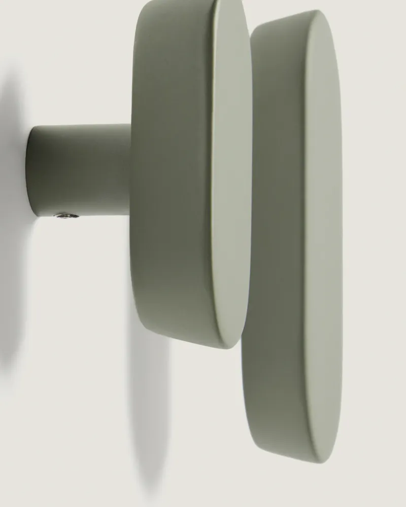 Arely 2 db-os tömör bükkfa fogas készlet zöld lakkozott felülettel 6,5 cm/10 cm