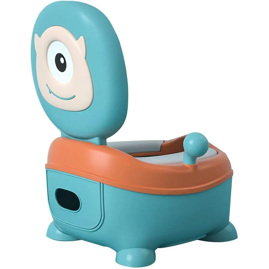 Bébi bili, Vivimall, +6 hónap, Kivehető tartály, fedéllel, csúszásmentes, műanyag, puha ülőke, Egyszemű animált modell, fo...