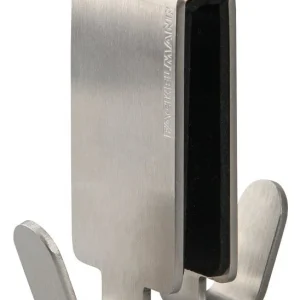 FM Duplakampó, üveg zuhanyfalhoz INOX S/