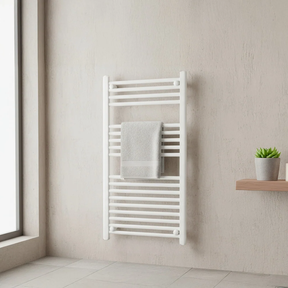 Egyenes törölközőszárító radiátor 1000x500 mm fehér