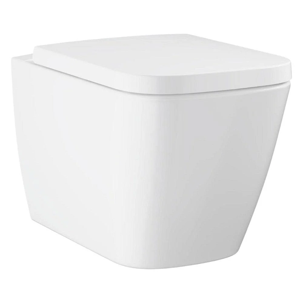 Grohe BauEdge Ceramic WC csésze, fali, mély öblítéses, perem nélküli + WC ülőke (106740SH00)