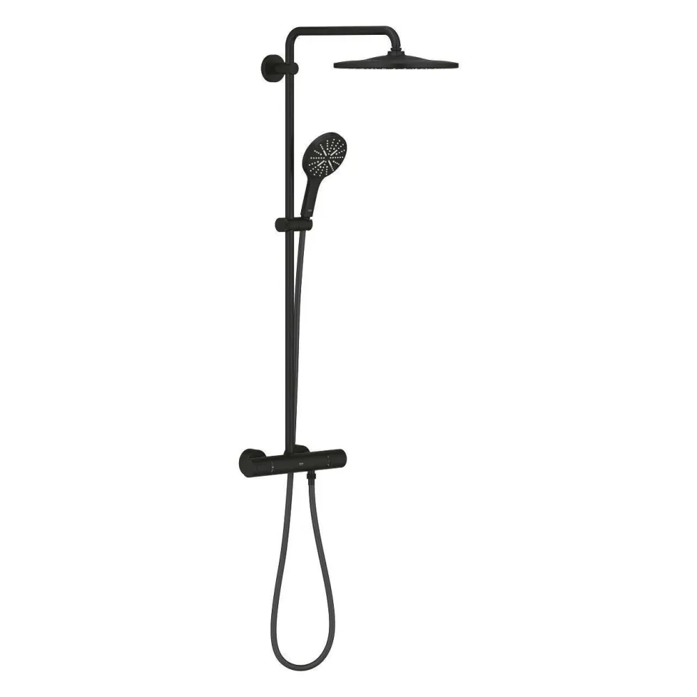 Grohe Rainshower SmartActive 310 termosztátos zuhanyrendszer, szín: phantom black (22119KF0)