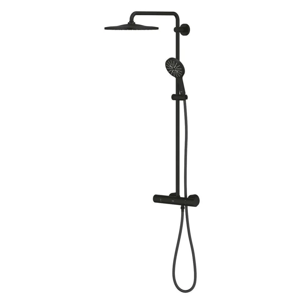 Grohe Rainshower SmartActive 310 termosztátos zuhanyrendszer, szín: phantom black (22119KF0)