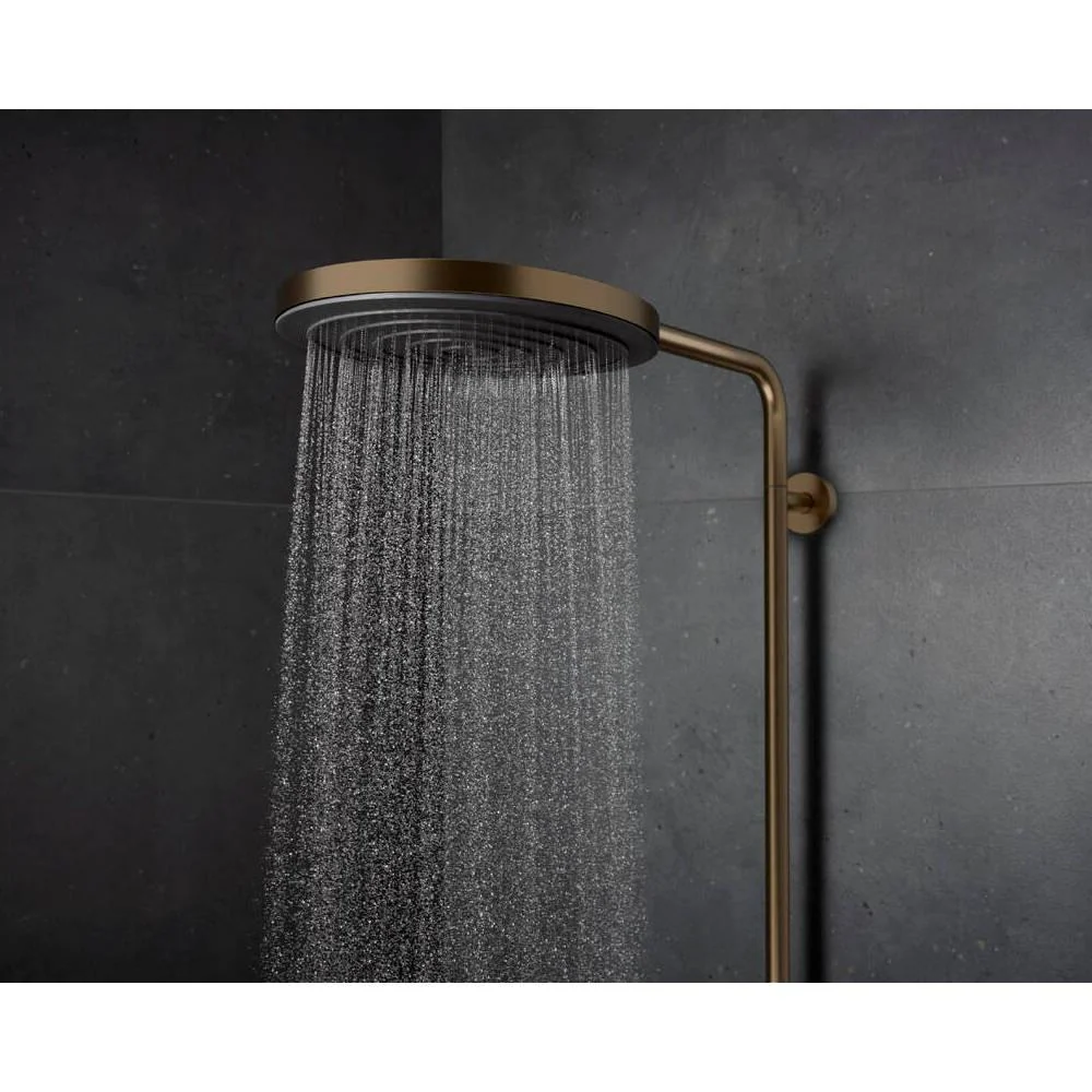 Hansgrohe Pulsify S Puro zuhanyrendszer termosztátos, EcoSmart, kézizuhany 3jet, szálcsiszolt bronz (24237140)