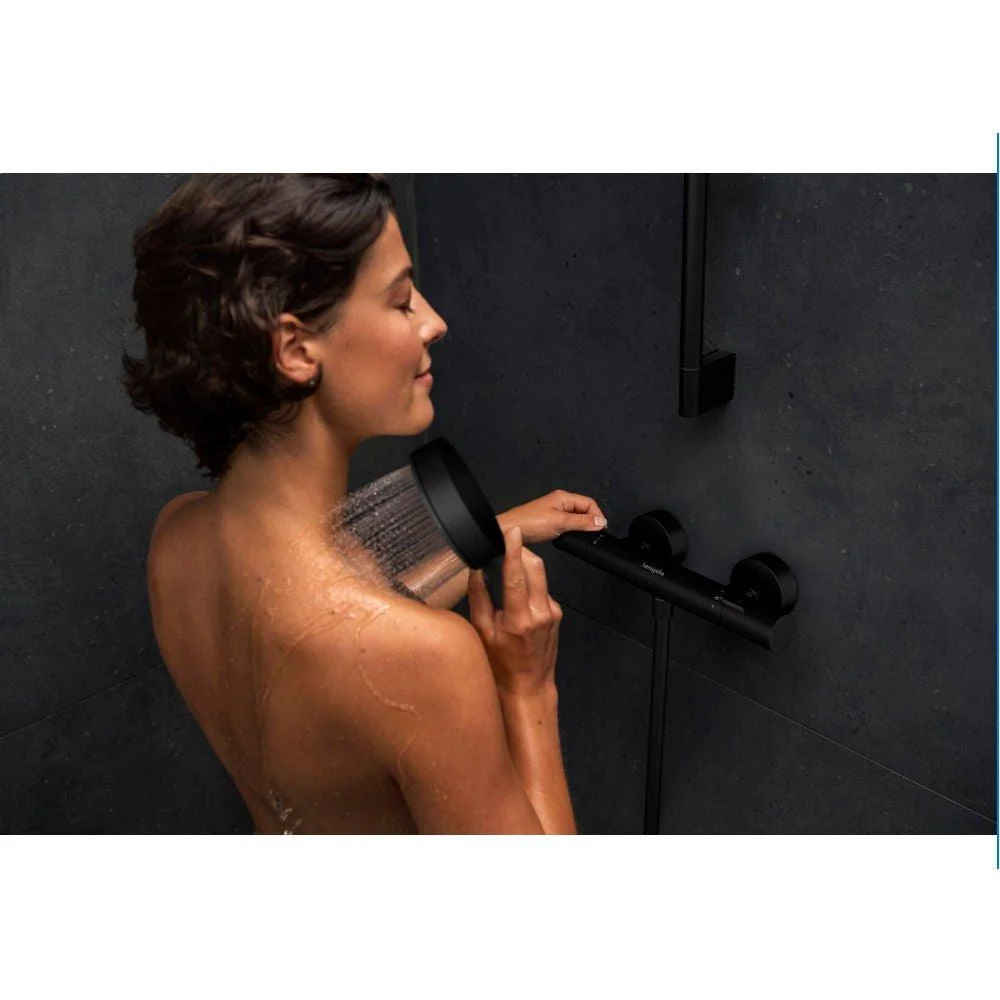 Hansgrohe Pulsify Select S zuhany rendszer termosztátos, 65cm-es zuhanyrúd, matt fekete (24262670)