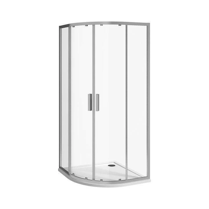 Jika Nion 80 zuhanykabin, íves, ezüst/arctic dekor, 78x195 cm, 55cm sugár ( H2532N10026661 )
