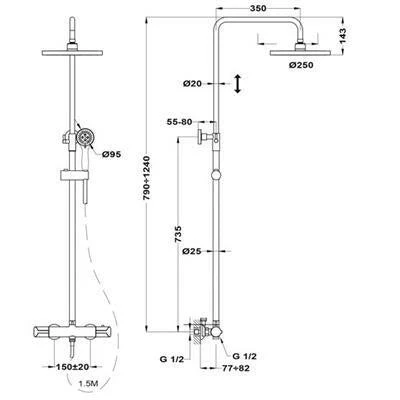 Mofém Evo X termosztátos zuhanyrendszer (170-0009-00)