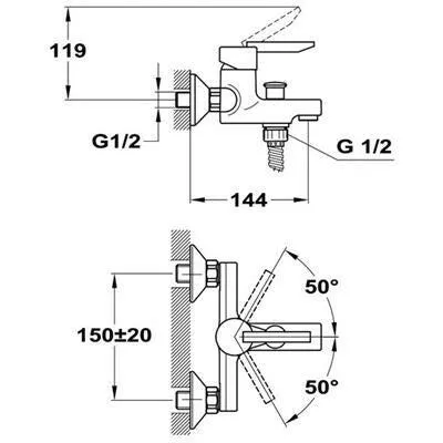 Mofém Mambo-5 kád csaptelep zuhanyszettel 151-0021-00