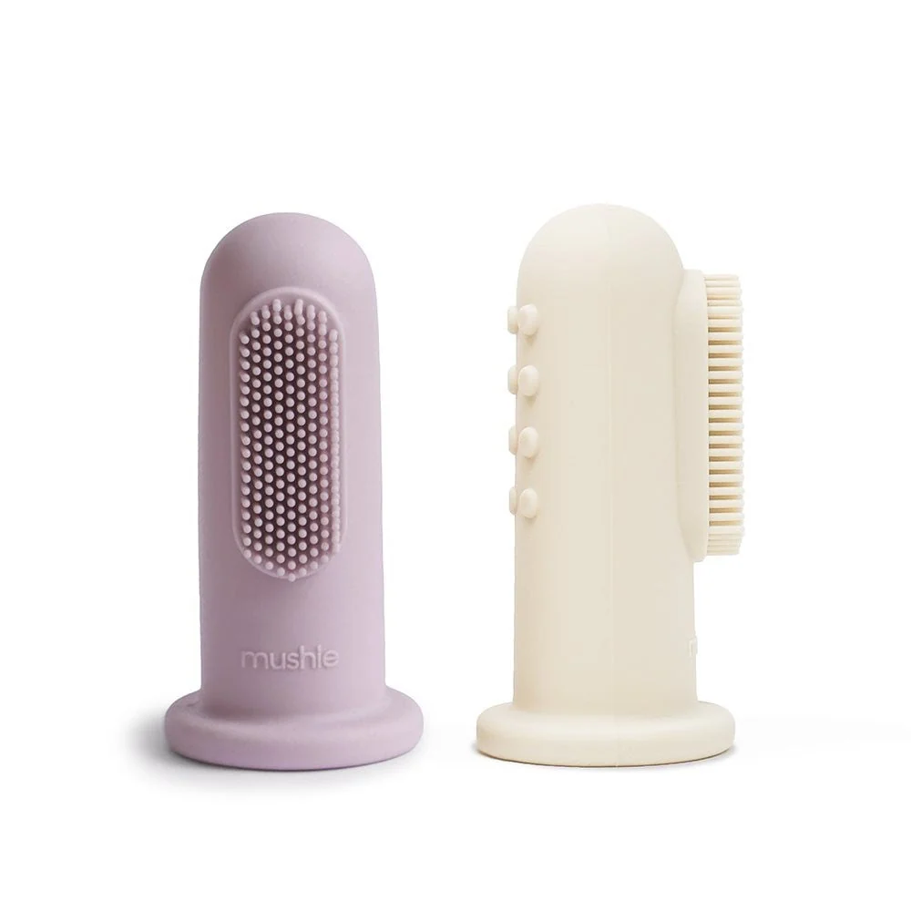 Mushie 2 első ujj ecset Soft Lilac &, Ivory