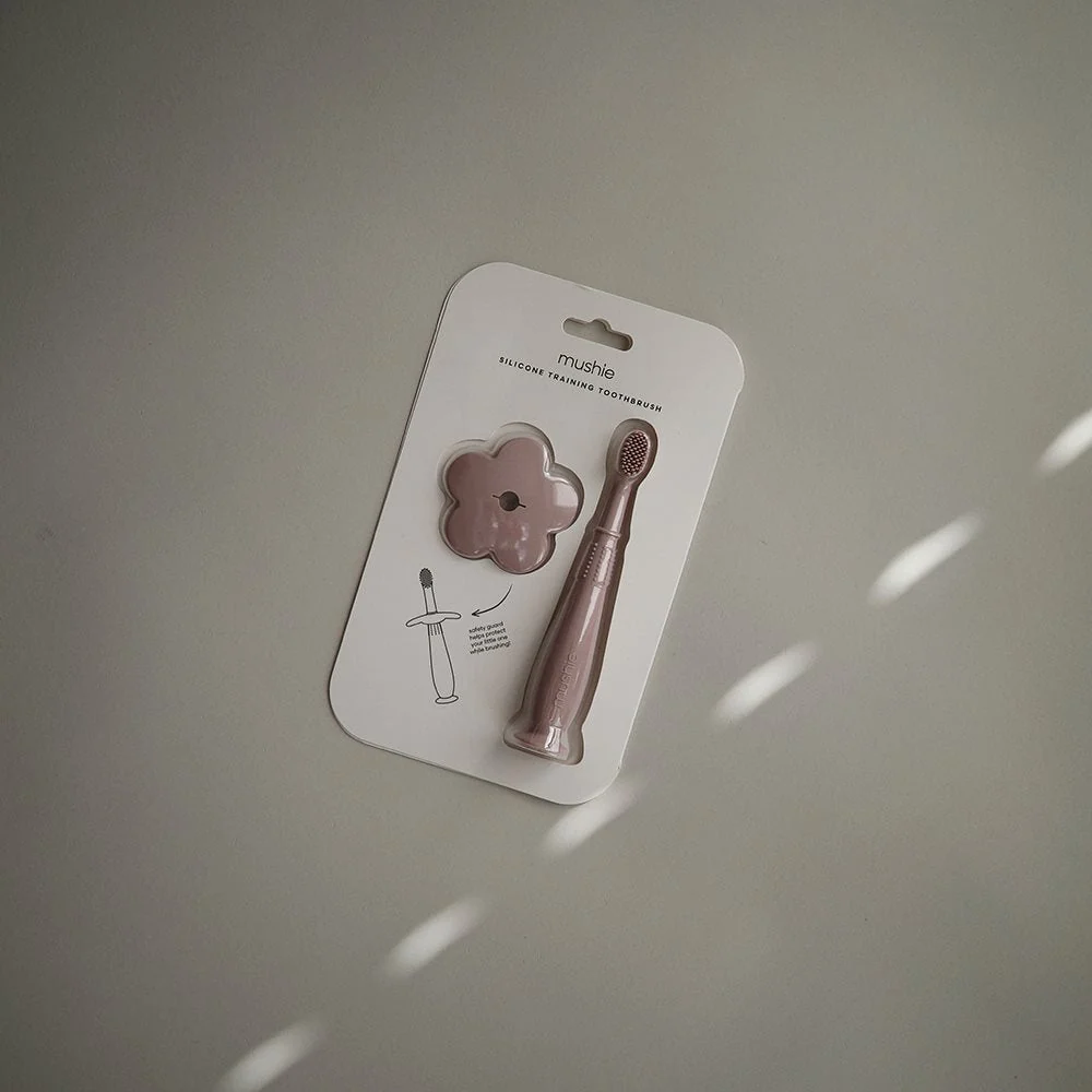 Mushie gyermek fogkefe Flower Soft lila virág