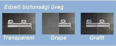 Ravak BLDP2-100 zuhanyajtó fehér + grape ( 0PVA0100ZG )