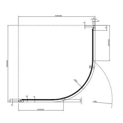 Ravak NSKK3-100 zuhanykabin, fehér/króm zsanér, fogantyú + Transparent ( 3O6AA100Z1 )