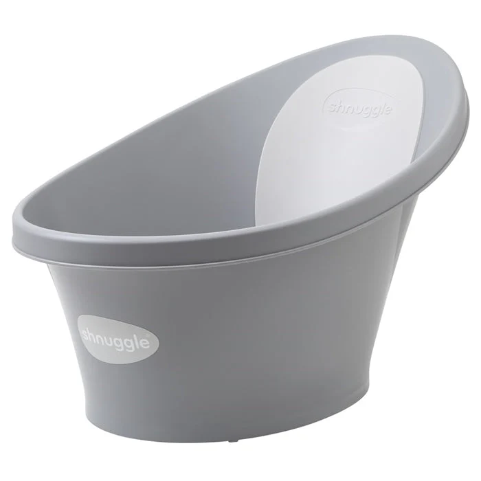 Shnuggle baba fürdőkád lefolyóval Baby Pebble szürke