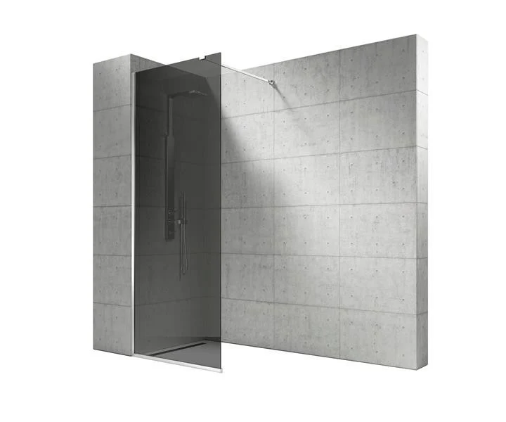Vela Banyo WALK zuhanyfal - 8 mm vízlepergetői FÜSTÜVEG - 130 x 200 cm