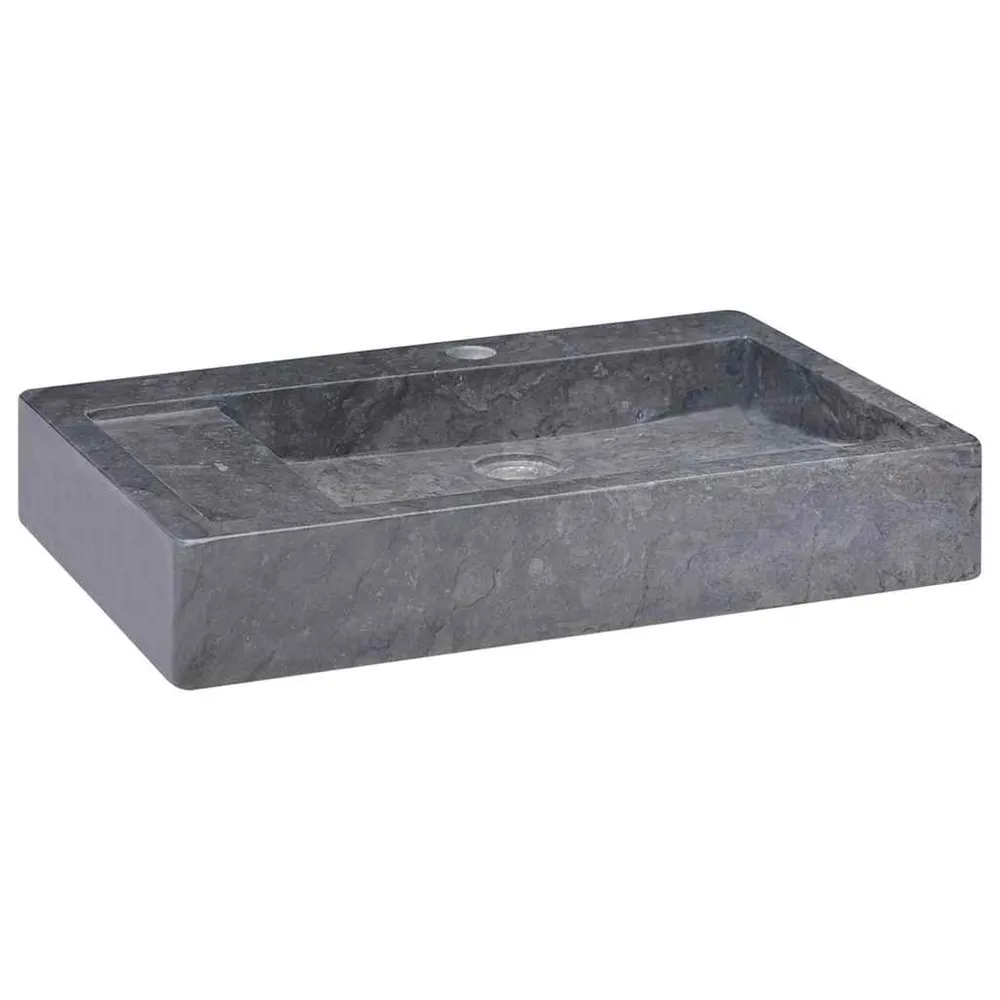 vidaXL fekete márvány mosdókagyló 58 x 39 x 10 cm
