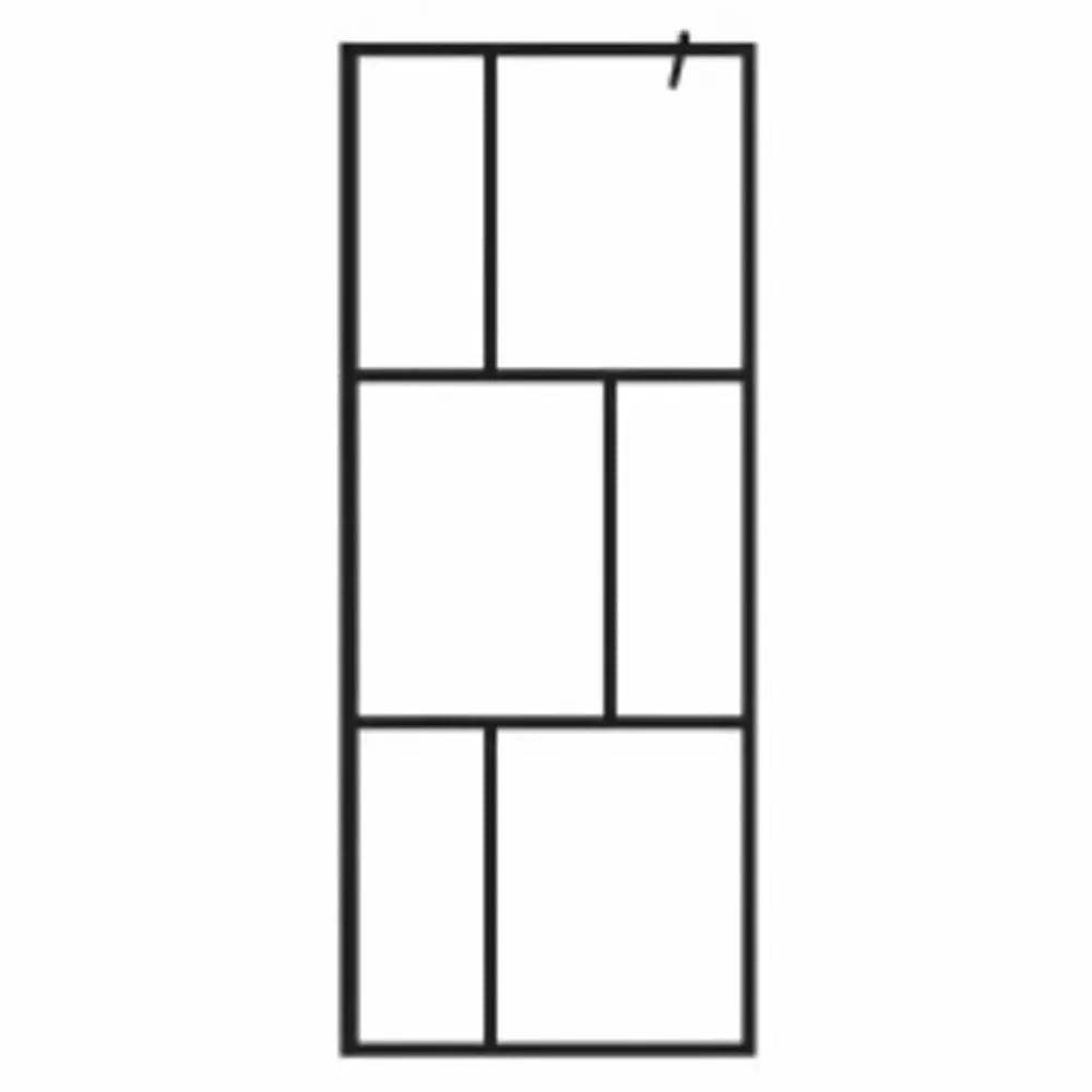 vidaXL fekete zuhanyfal edzett üveggel 80 x 195 cm