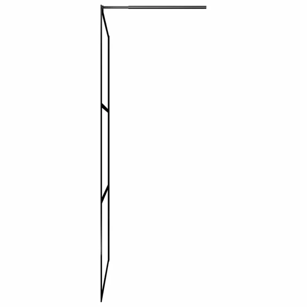 vidaXL fekete zuhanyfal átlátszó ESG üveggel 100 x 195 cm
