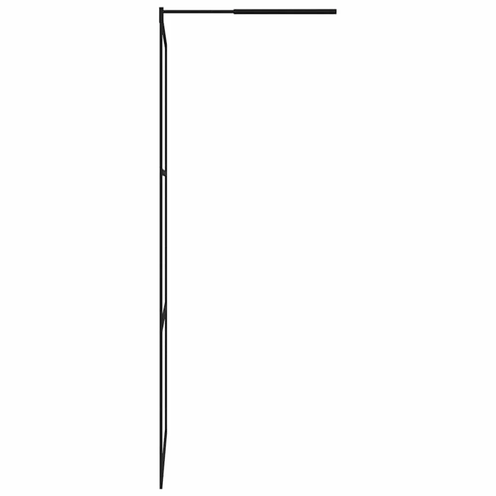 vidaXL fekete zuhanyfal átlátszó ESG üveggel 115 x 195 cm