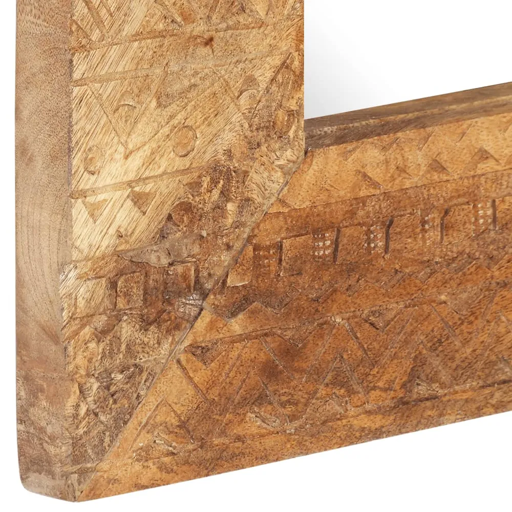 vidaXL kézzel faragott tömör mangófa tükör 80 x 50 x 2,5 cm