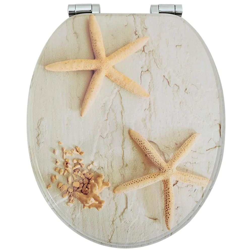 vidaXL Lágy záródású WC ülőke 2 pcs Sárga és Fehér 44 x 38 cm MDF lap