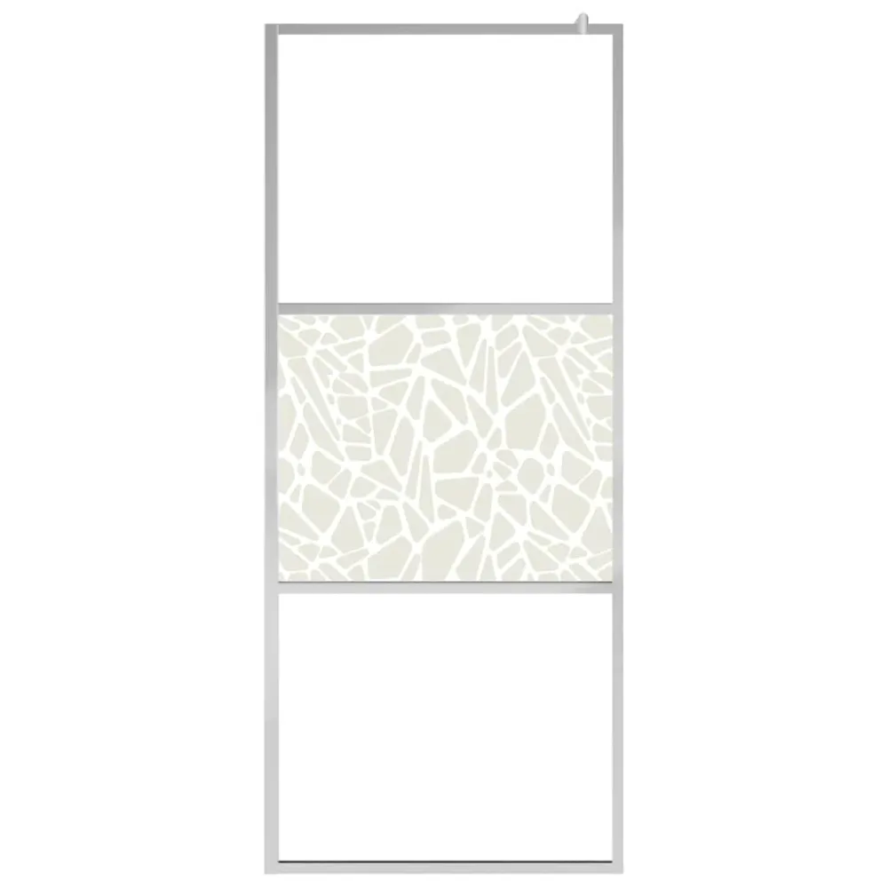 vidaXL zuhanyfal kőmintás ESG üveggel 140 x 195 cm