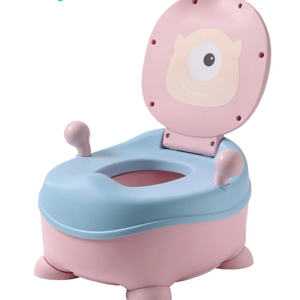 ViviMall gyerek bili, +6 hónapos, levehető tartályos, fedeles, csúszásmentes, műanyag, puha ülőke, egyszemű animált modell...