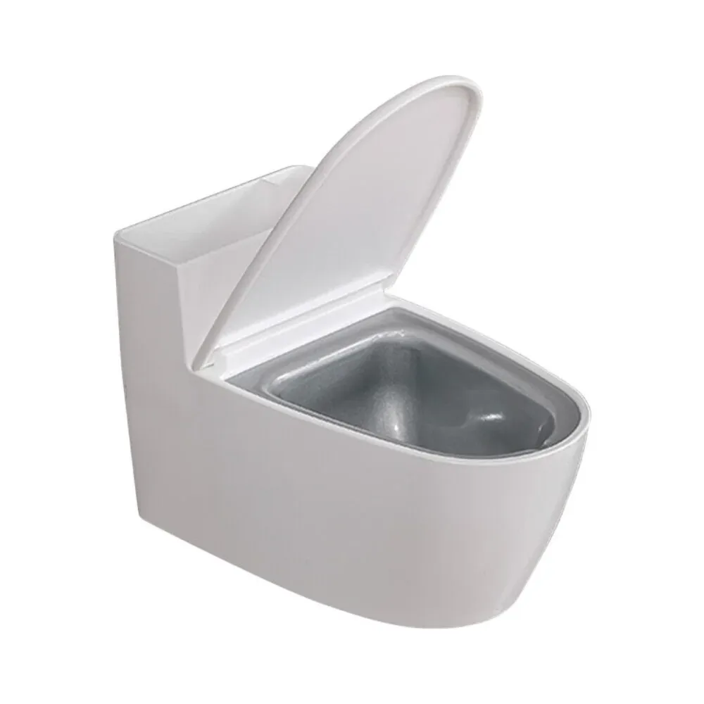 Vivimall kreatív hamutartó, WC forma, fehér fedél, ABS és rozsdamentes acél anyag, 12,5 x 10 x 8 cm, ragasztóval rögzíthet...