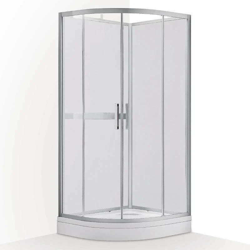 Wellis Vivara fehér üveg hátfallal, tálcával Easy Cleannel, 90x90x210 cm (WC00419)